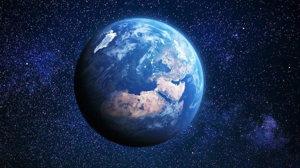 La planète Terre apparaît dans l'espace.