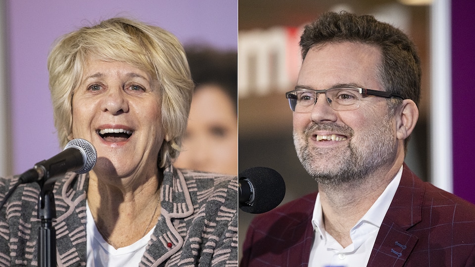 Denise Bombardier et Maxime Pedneault-Jobin au micro de Catherine Perrin.