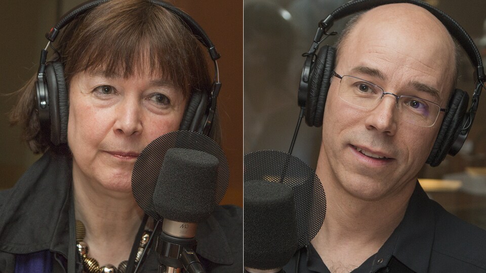 Monique Brodeur et Sébastien Stasse au micro de Catherine Perrin.