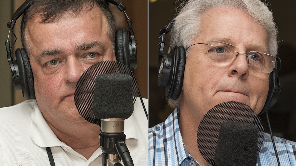 Pierre Cameron et Richard Cummings au micro de Stéphan Bureau.