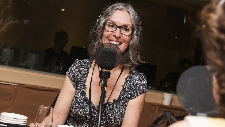 Catherine Fauteux au micro de Catherine Perrin