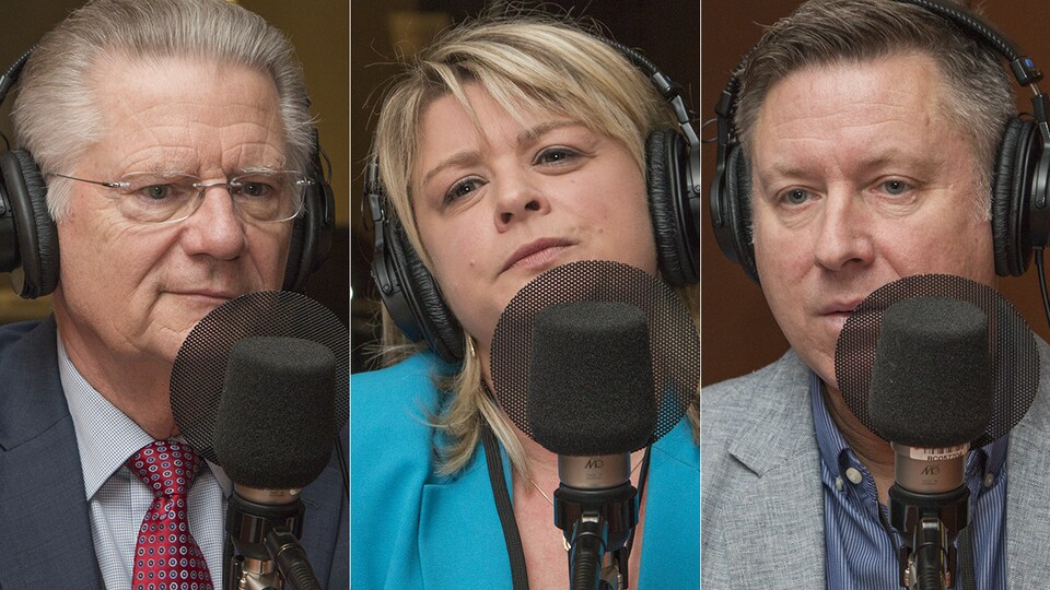 Pierre Damico, Marie-Cécile Bodéüs et Henri Lamarre au micro de Catherine Perrin.