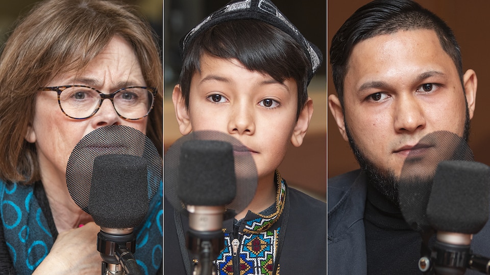 Agnès Gruda, Ilterish Semseddin et Arkin Aliev au micro de Catherine Perrin.