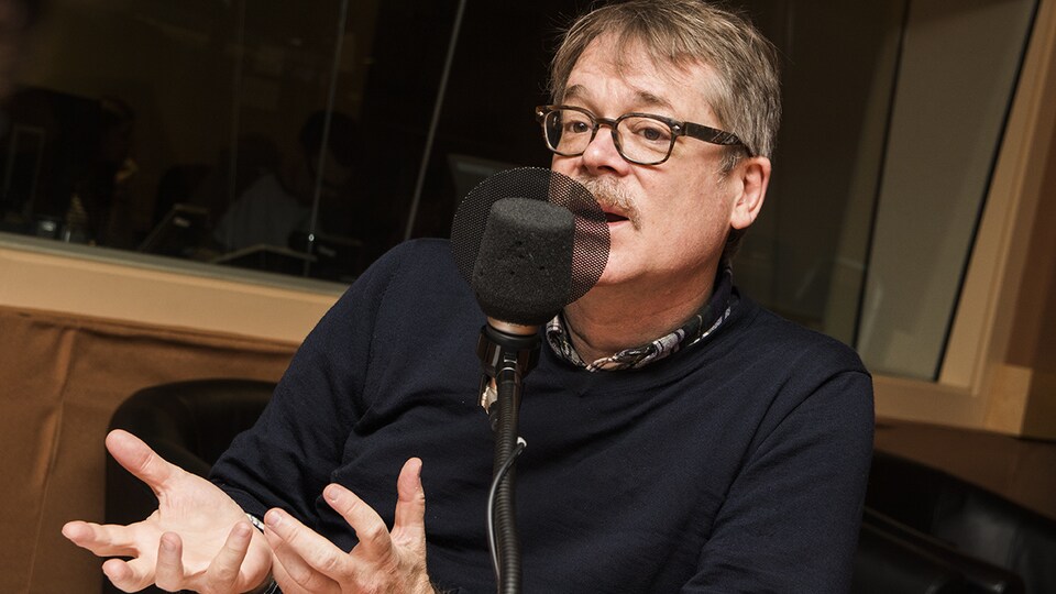 Martin Faucher au micro de Catherine Perrin