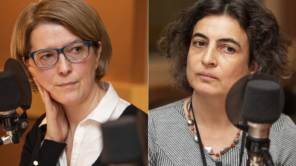Pascale Navarro et Nadia El-Mabrouk au micro de Catherine Perrin.