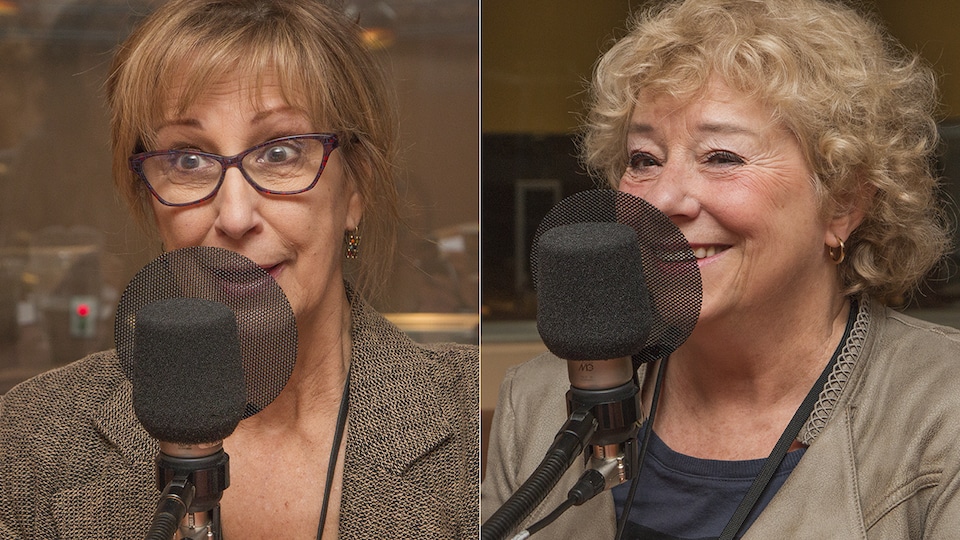 Danielle Proulx et Marie Eykel au micro de Catherine Perrin.