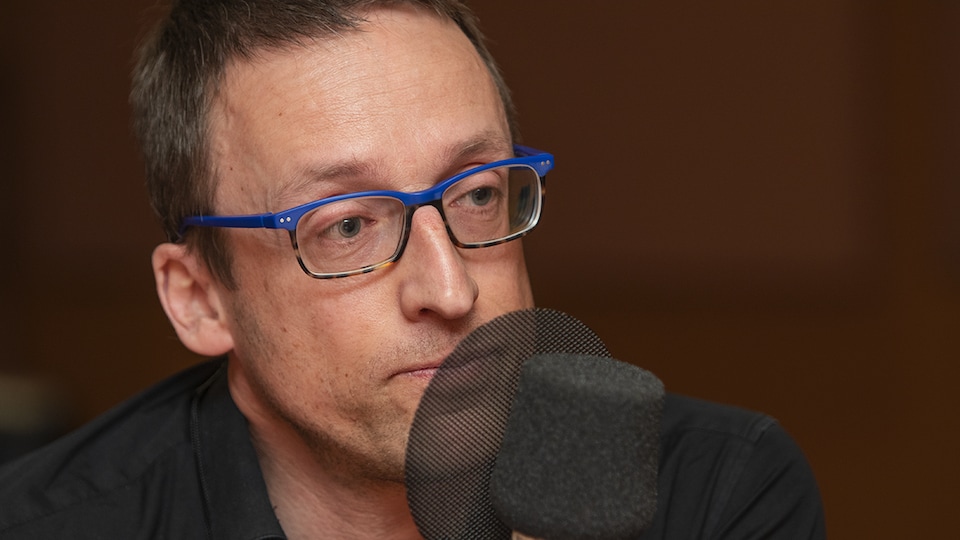Stéphane Proulx au micro de Catherine Perrin.