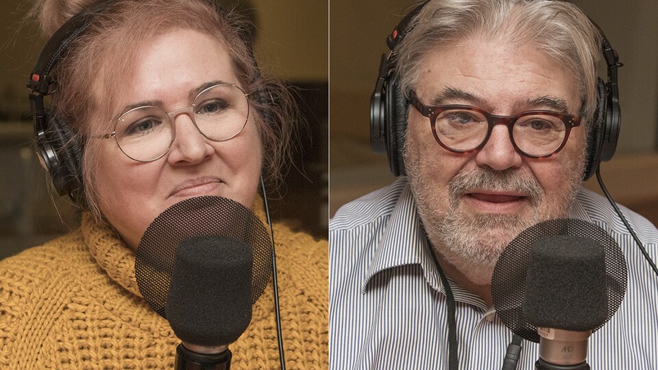 Nadia Seraiocco et Donald Cuccioletta au micro de Catherine Perrin.