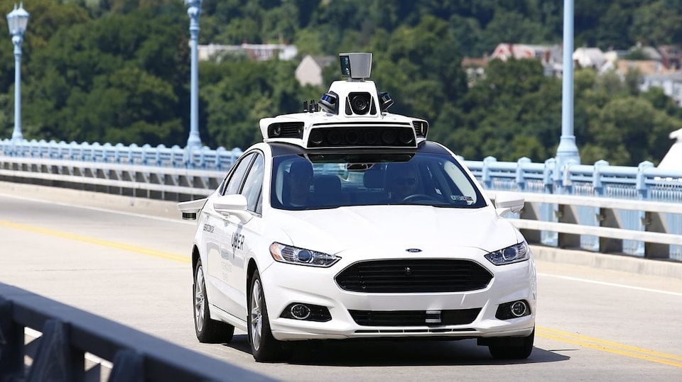 Une voiture autonome est testée dans les rues de la ville de Pittsburgh, aux États-Unis.