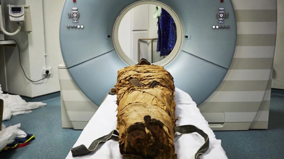 La momie de Nesyamon a été scannée pour reconstituer son larynx.