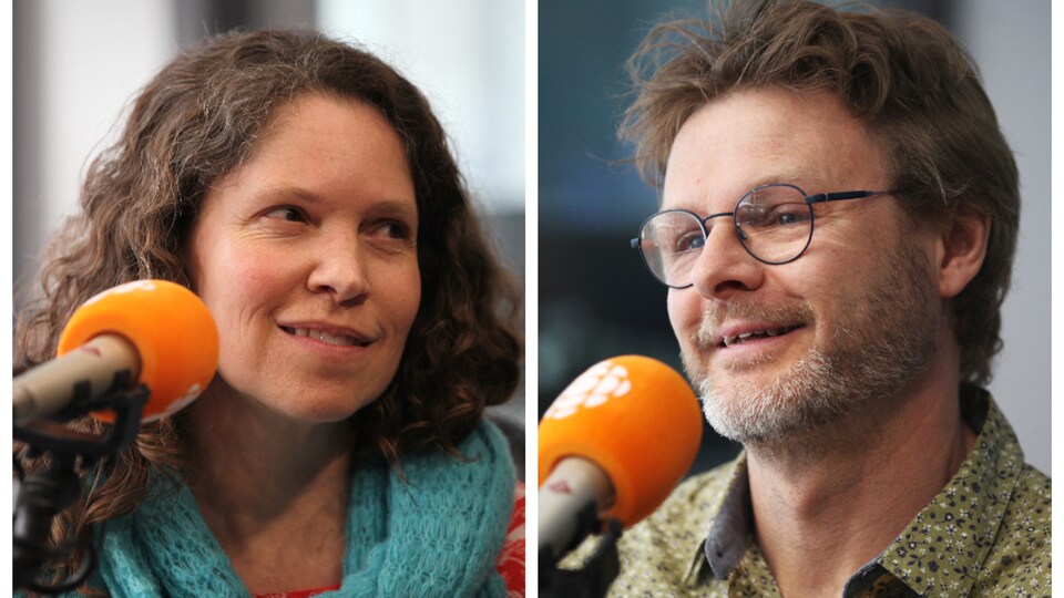 Nadine Beaudet et Christian Mathieu Fournier, en studio