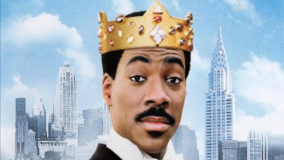 Eddie Murphy sur l'affiche du film Un prince à New York.