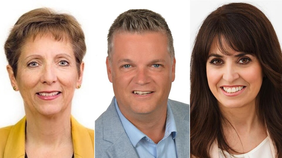 Portraits officiels de France Gélinas, Robert Gauvin et Véronique Hivon