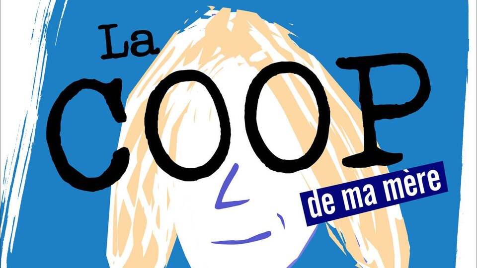 Illustration d'une grande dame, qui se tient à côté d'une habitation et d'un groupe de résidents.