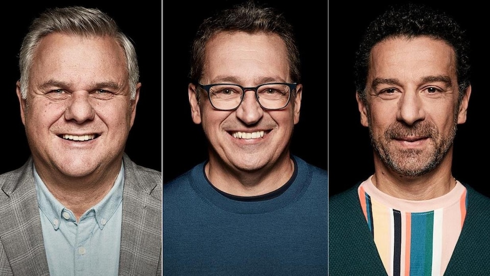 Montage de trois photos de Jean-Luc Boulay, Normand Laprise et Pasquale Vari.