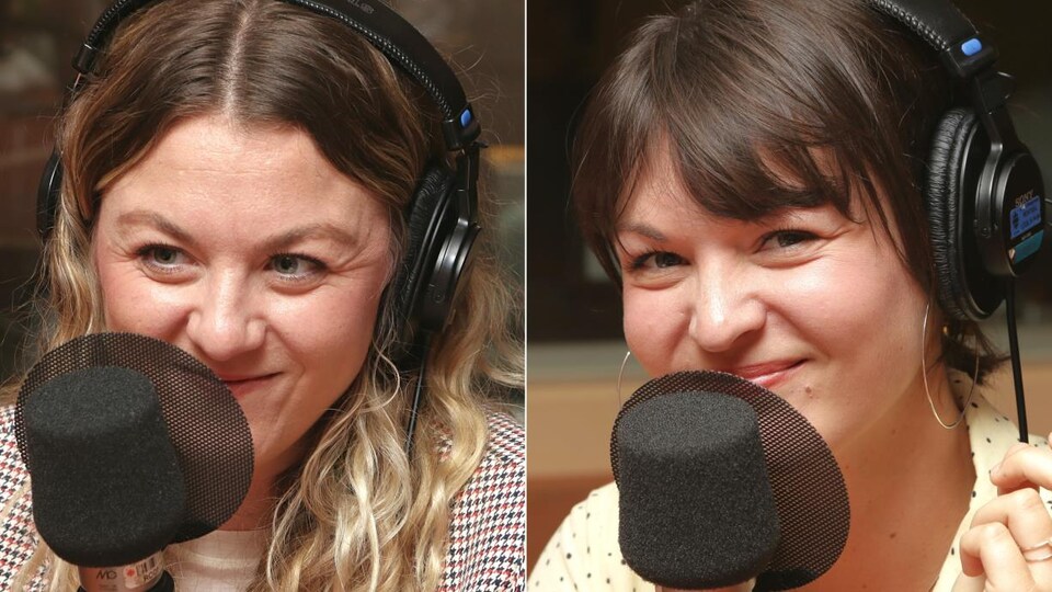 Montage de deux photos de Stéphanie et Mélanie Boulay