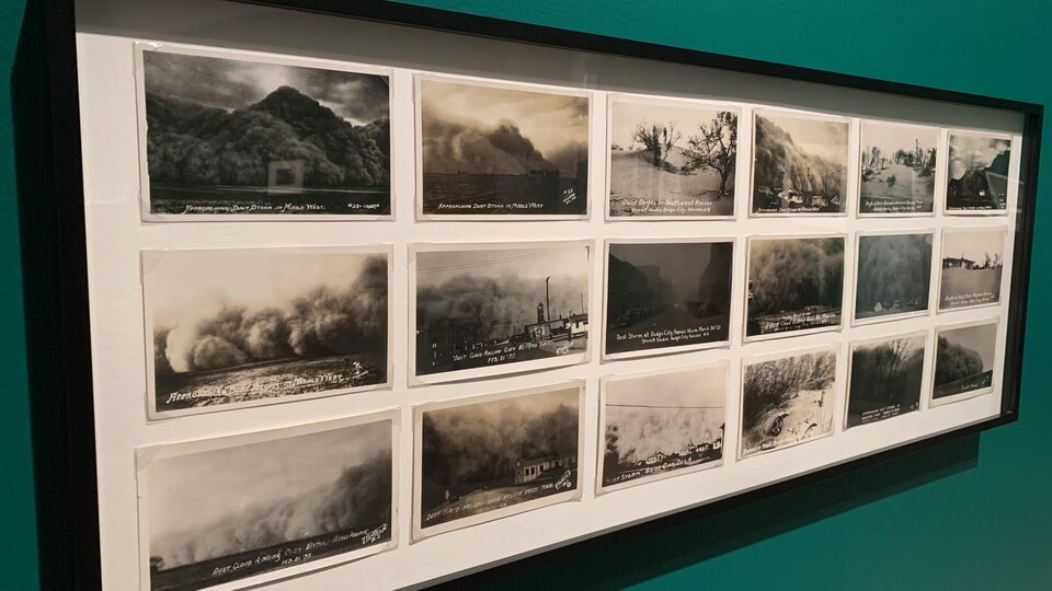 Un ensemble de photos représentant des tempêtes de sable.