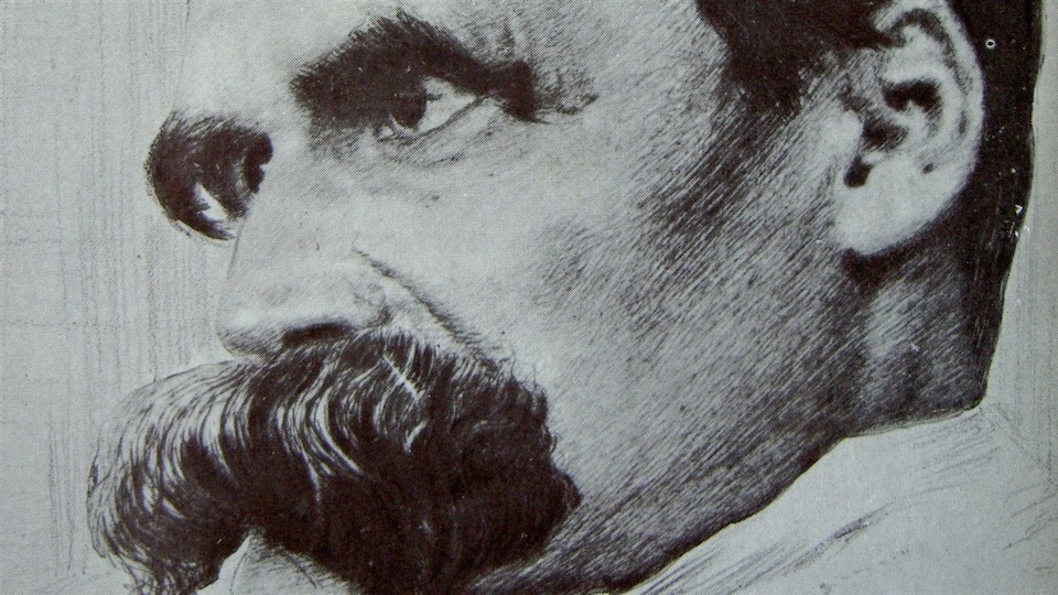 Détail d'un dessin de Nietzsche tiré du magazine <em>Pan</em>, édition 1899/1900