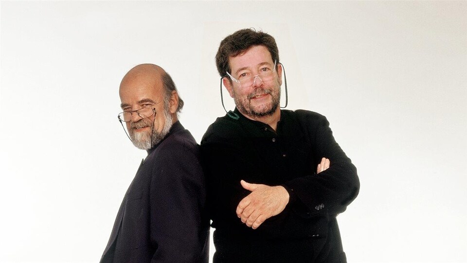 Serge Bouchard et Bernard Arcand en 2007.