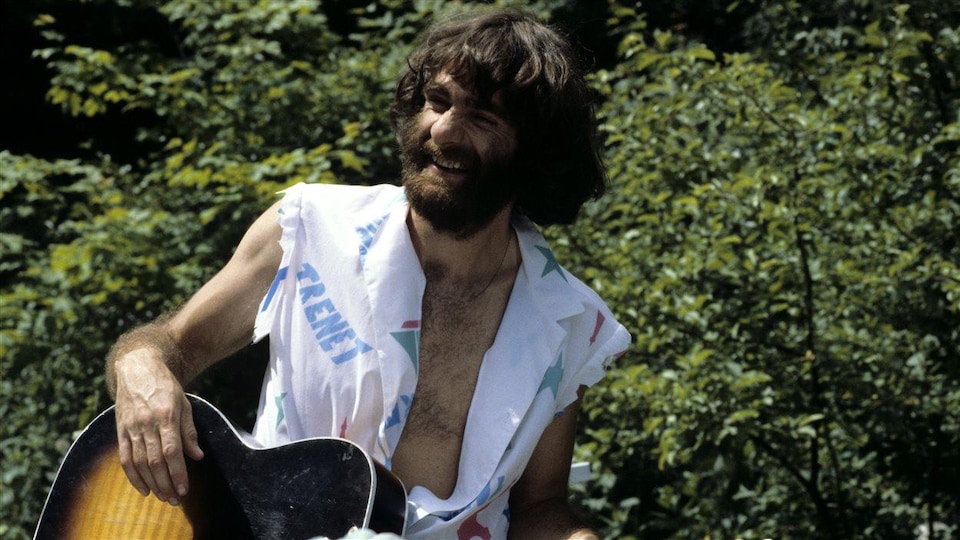 Plume Latraverse à l'île d'Orléans le 8 juillet 1980.