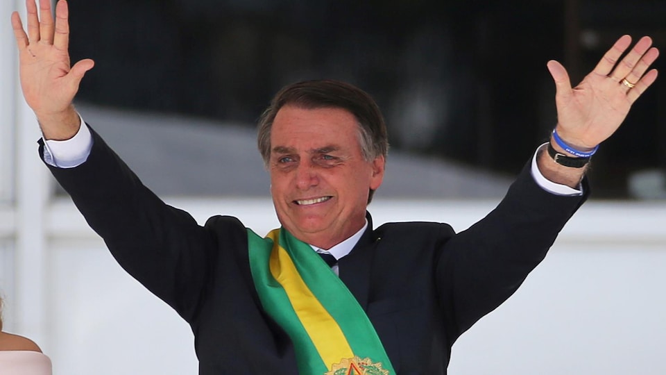 Jair Bolsonaro, lors de la cérémonie d’investiture le 1er janvier 2019 à Brasilia.