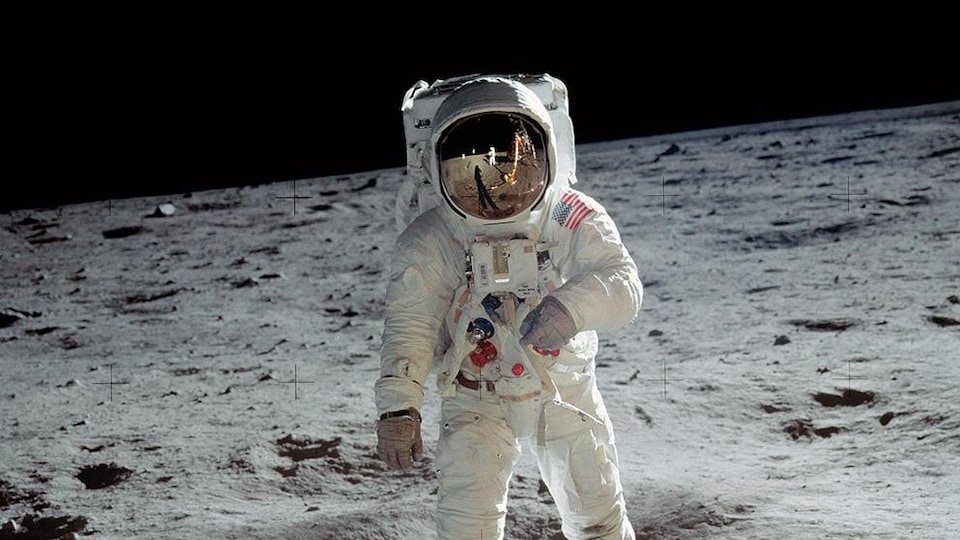 L'astronaute Buzz Aldrin sur la Lune.