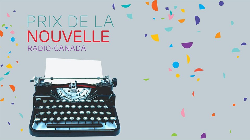 Le prix de la nouvelle Radio-Canada est présenté avec une machine à écrire.