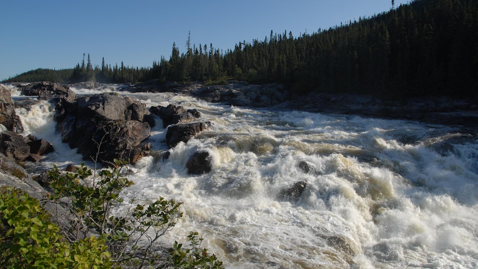 La rivière Magpie, sur la Côte-Nord, est l'une des dernières grandes rivières sauvages du Québec, d'une longueur de 280 km.