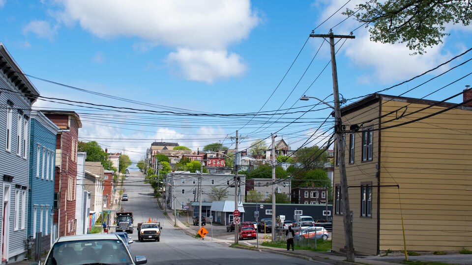 Une rue de Saint-Jean, au Nouveau-Brunswick.