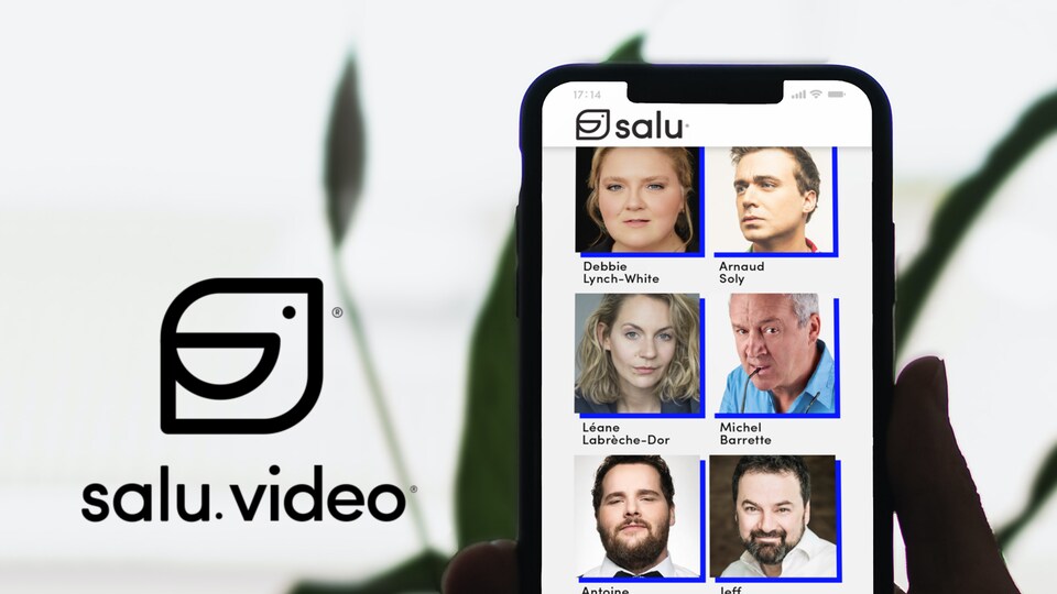 Le logo de salu avec un cellulaire.