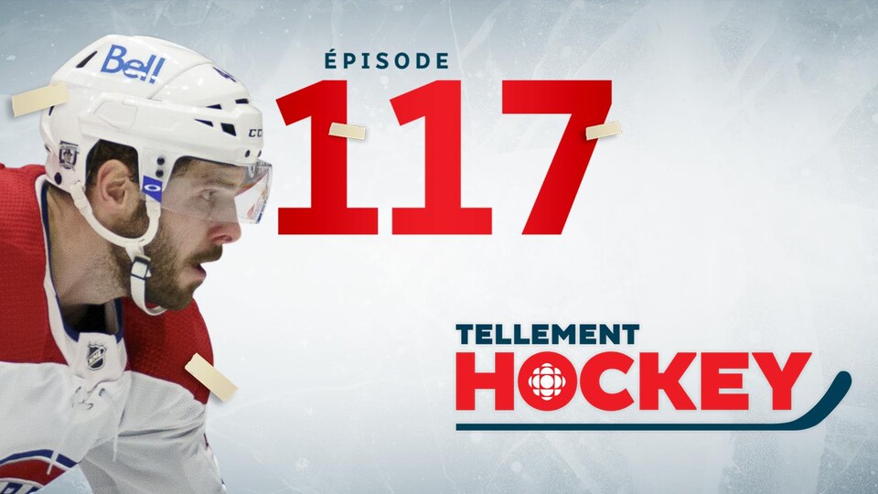 Joël Edmundson sur fond blanc avec 117 écrit en rouge ainsi que le logo