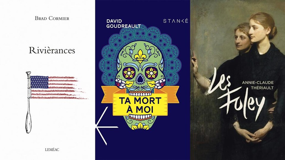 trois couvertures de livres.