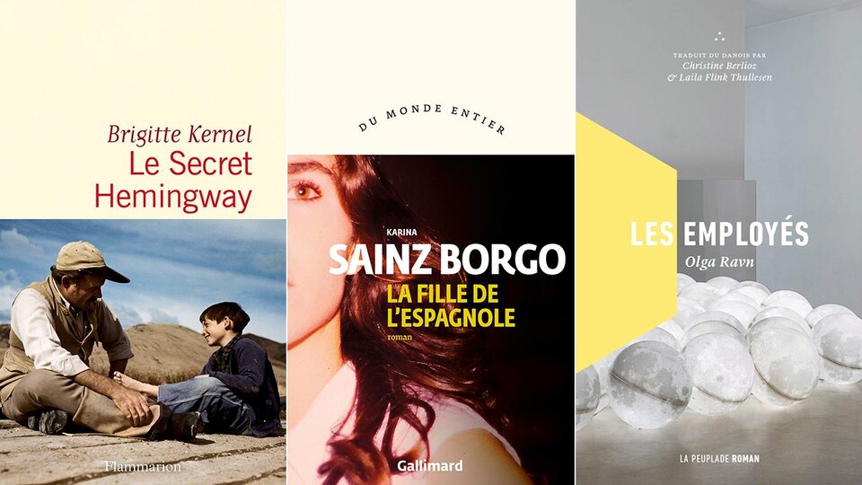 Trois couvertures de livres.