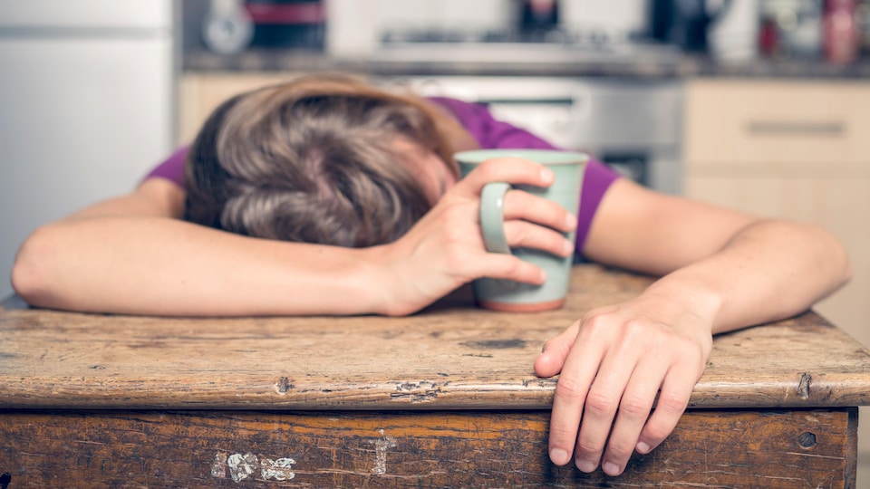 Une femme fatiguée