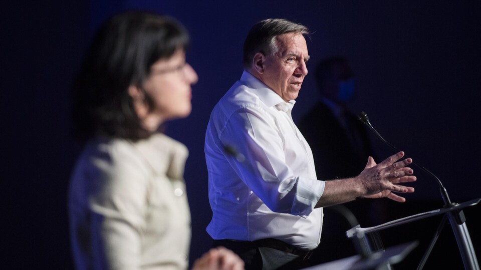 Sonia LeBel et François Legault.