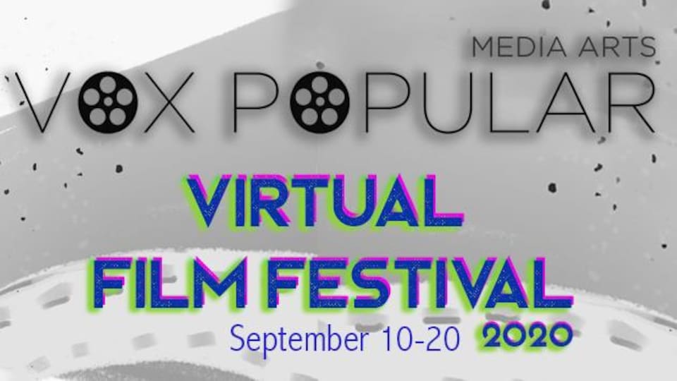L'affiche du festival Vox Popular comprend un dessin d'un vieux projecteur.