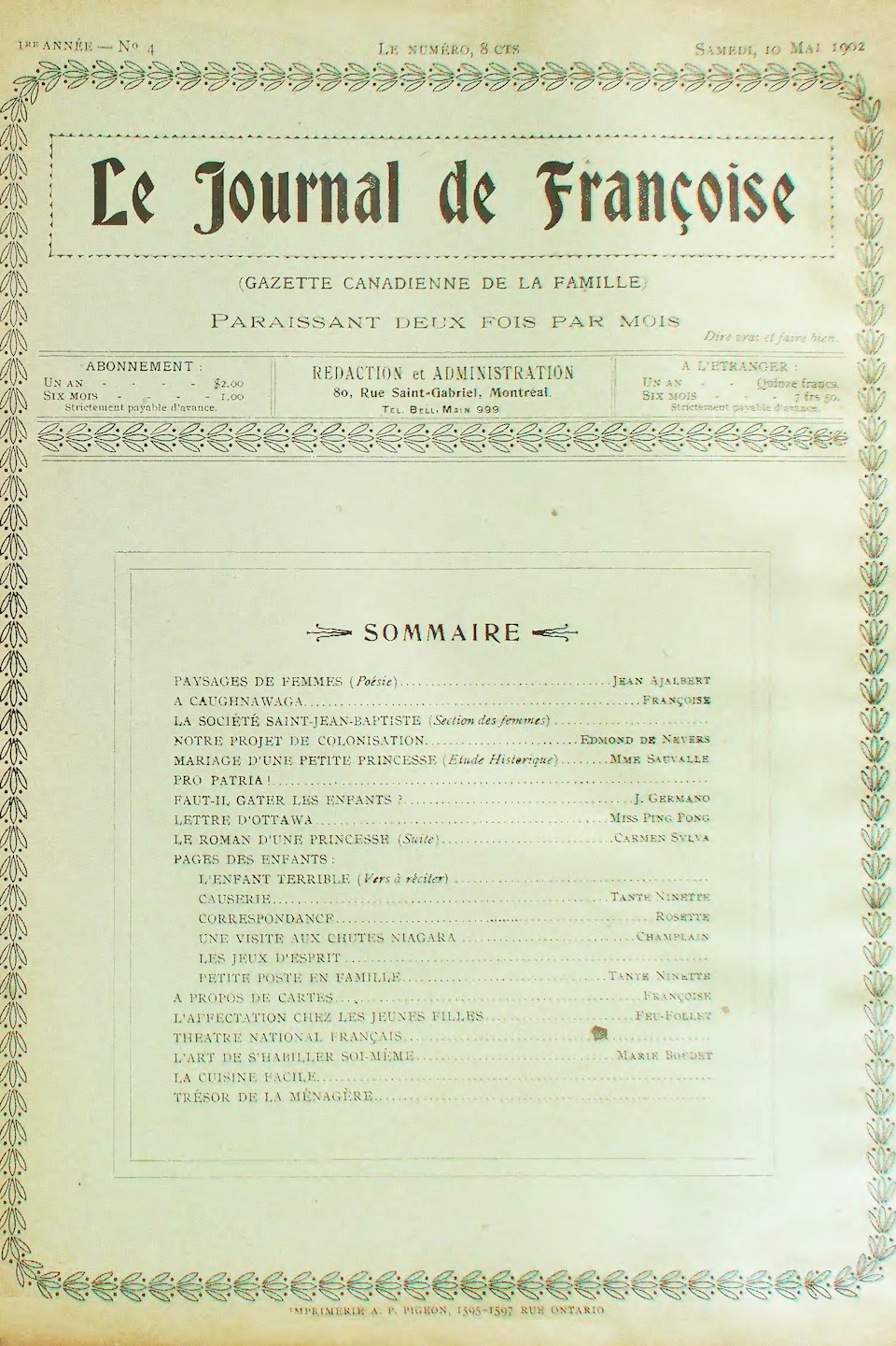 Le Journal de Françoise.