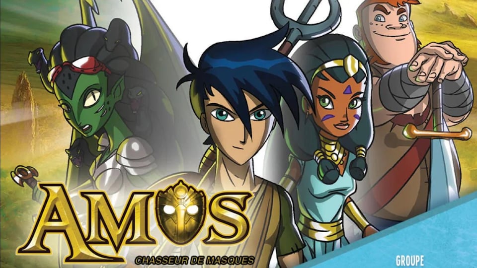 L'affiche de l'émission Amos, chasseur de masques.