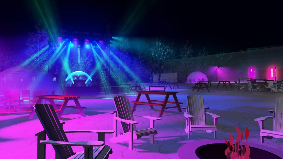 Un rendu du site du projet «Aurora, Expérience Hivernale Festive».