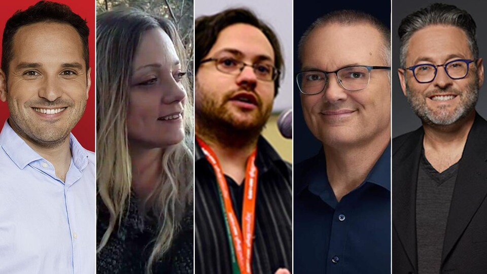 Adam Lukosfky, Émilie Hamel, Mathieu Boisvert, Luc Berthold et Éric Labonté