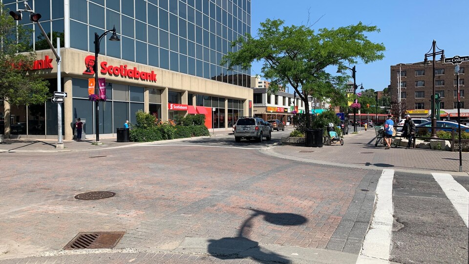Une partie du centre-ville de Sudbury.