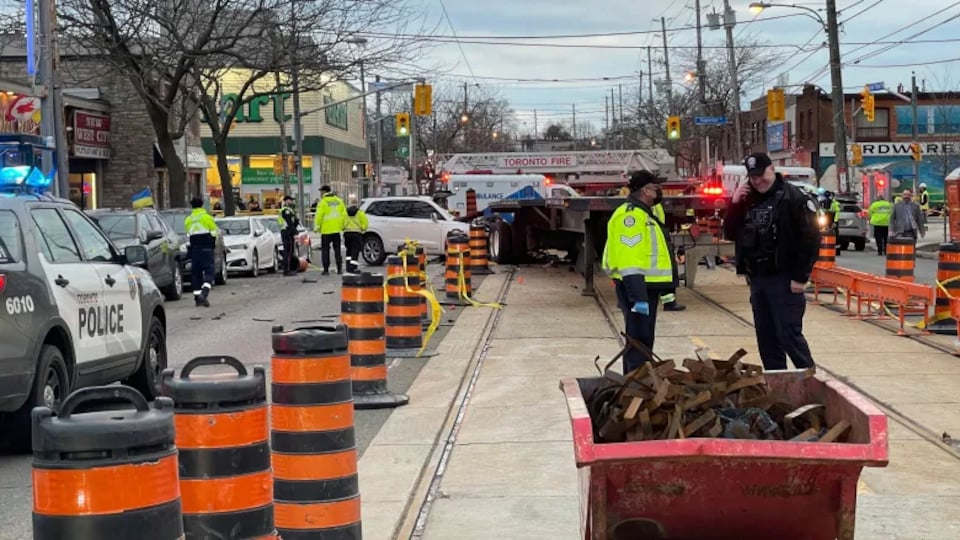 Une scène d'accident.