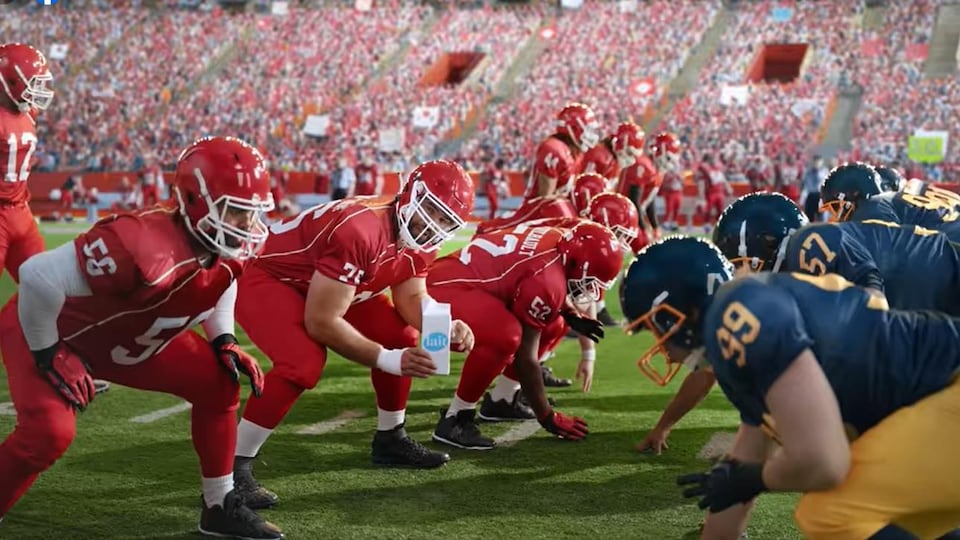 Laurent Duvernay-Tardif dans une publicité du lait.