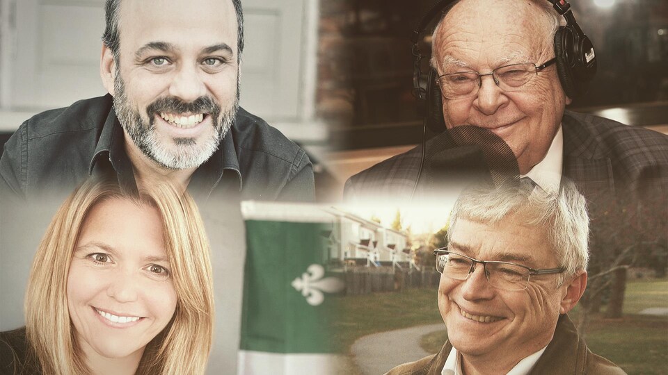 Montage photo de Jocelyn Sioui, Julius Grey, Julie Béchard et Denis Chartrand.