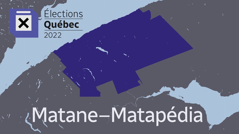 Une carte de la circonscription provinciale de Matane-Matapédia.