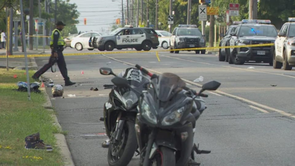 Une scène d'accident.