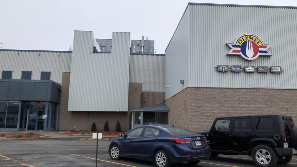 Façade de l'usine d'Olymel de Drummondville.