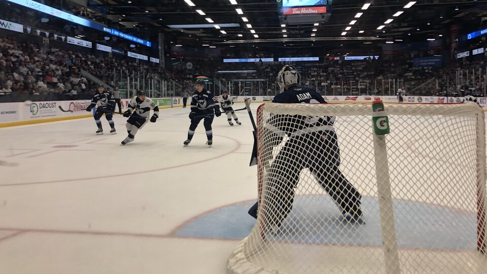 Le gardien de but du Phoenix de Sherbrooke, Olivier Adam.