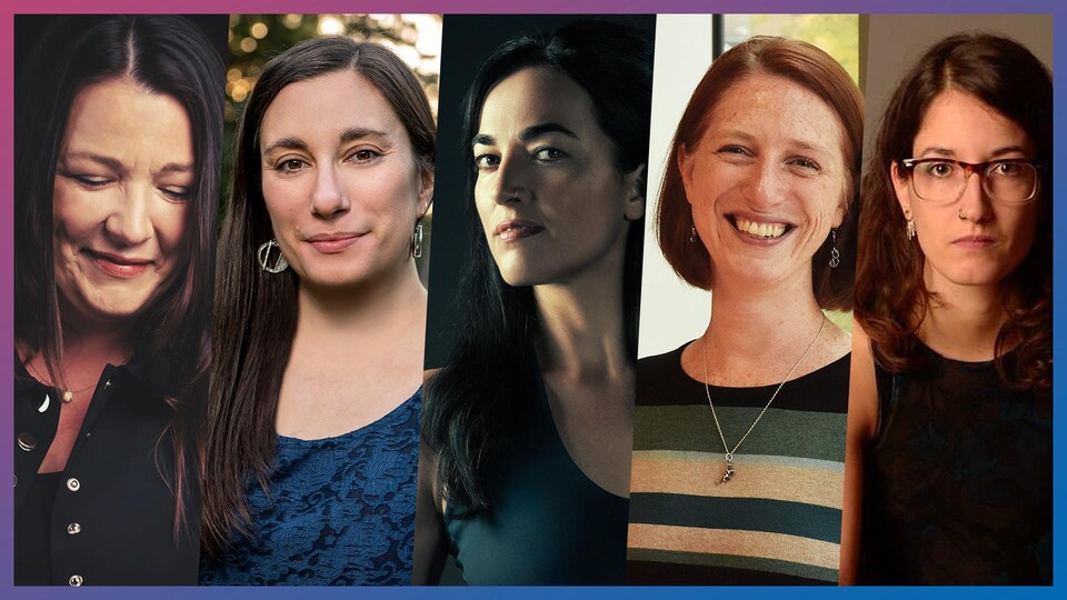Montage photo de Tania Langlais, Mishka Lavigne, Émilie Monnet, Madeleine Stratford et Chloé LaDuchesse.