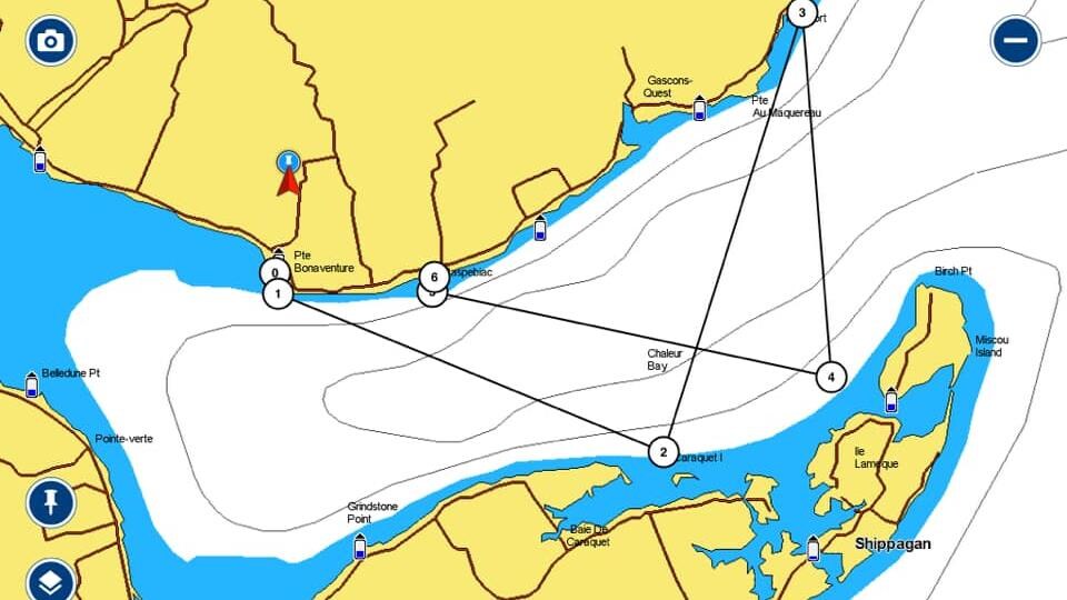 Une carte avec le trajet de la course.